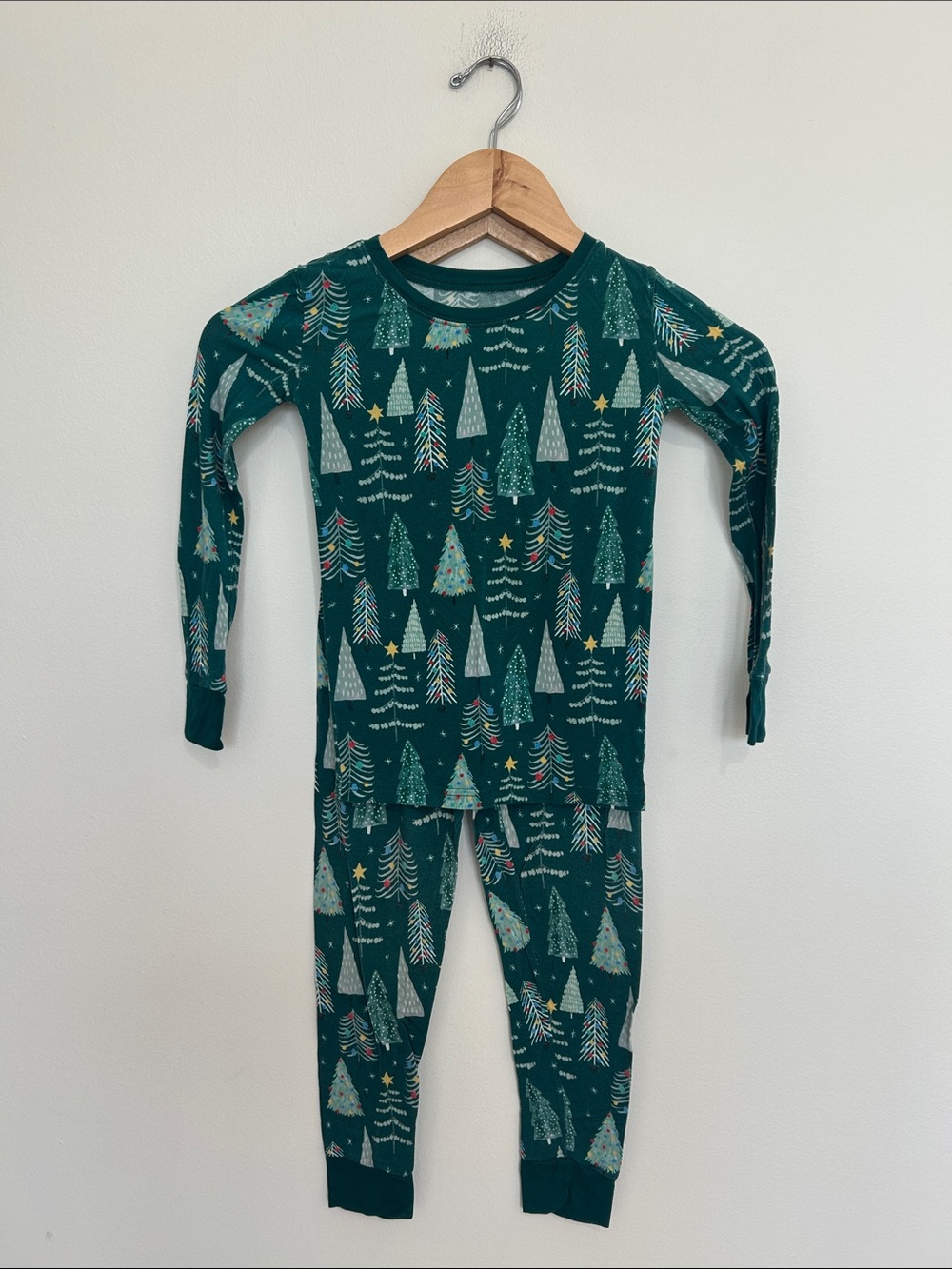 Little Sleepies Twinkling Trees Christmas Bamboo Pajama Set Size 5/6